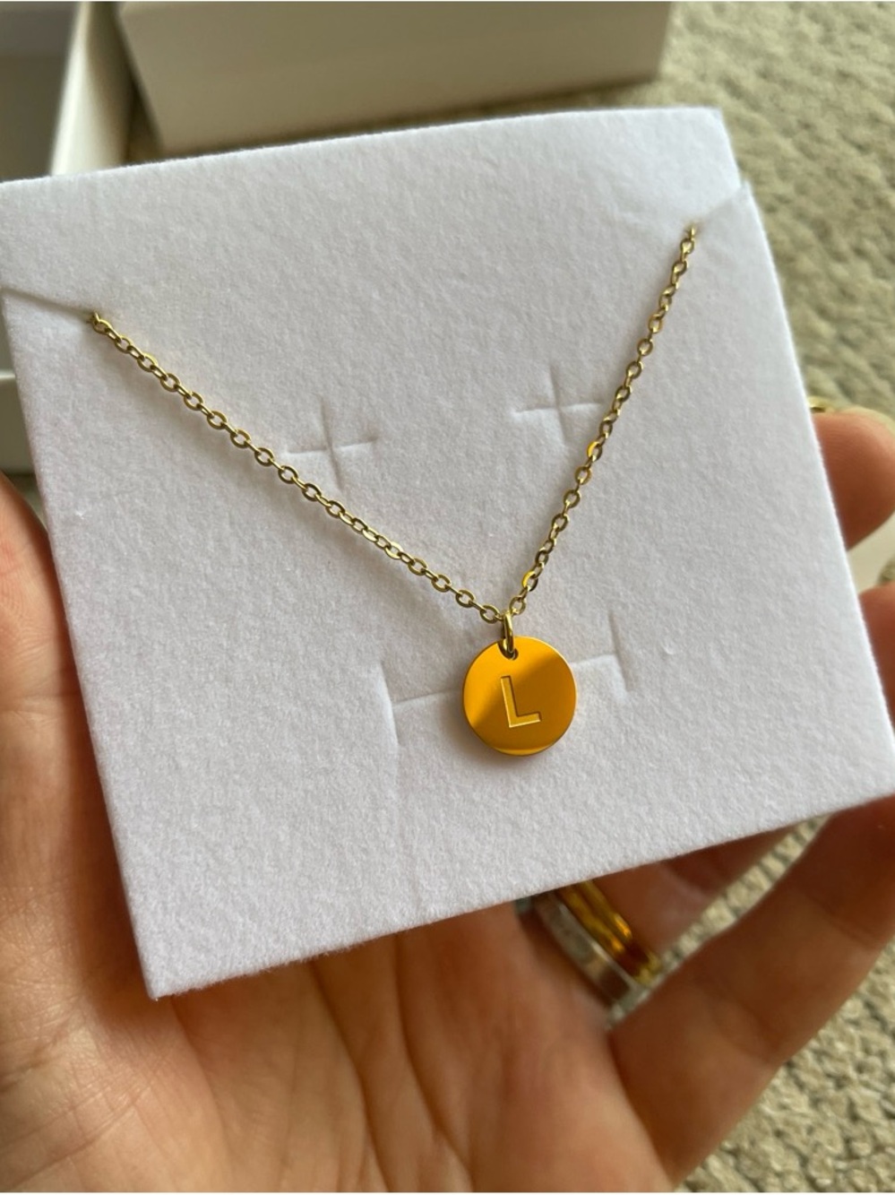 Personalized Gold Initial 'L' Pendant Necklace - Women Jewelry